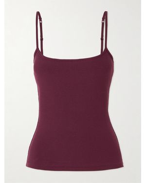 Skims Soft Lounge Ribbed Stretch-Modal Tank - Purple