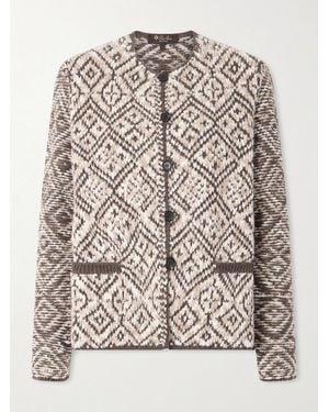 Loro Piana Paroo Jacquard Knit Cashmere Cardigan - Multicolour