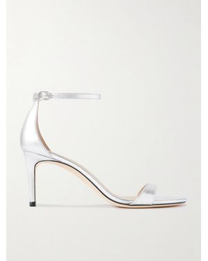 Stuart Weitzman Nudist Ii Sandalen Aus Metallic-Leder - Natur