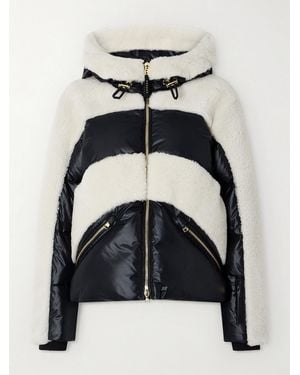 Bogner Dana Skijacke Mit Shearling-Besätzen, Daunenfüllung Und Kapuze - Schwarz