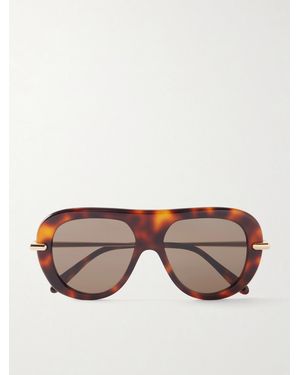 Loewe Slim Aviator-Style Acetate Sunglasses - Multicolour
