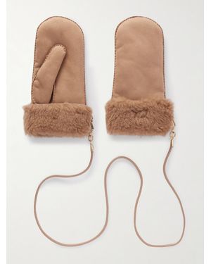 Max Mara Brushed Mittens - White