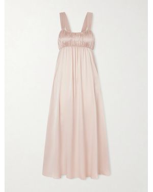 Chloé Silk-Satin Maxi Dress - Natural