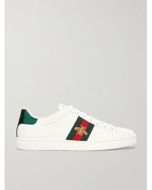 Gucci Baskets Ace Avec Détail Abeille Pour Homme, Taille - Blanc