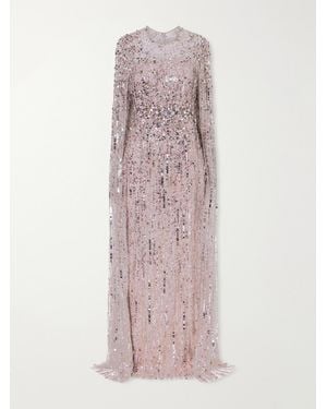 Jenny Packham Ruby Sequined Tulle Gown - Pink