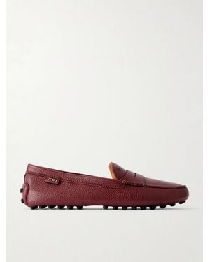 Tod's Gommino Textured-Leather Loafers