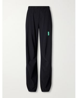 District Vision Logo-Appliquéd Stretch-Shell Tapered Joggers - Blue