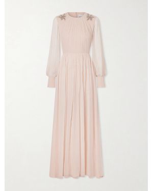 Erdem Crystal-Embellished Crêpon Gown - Pink