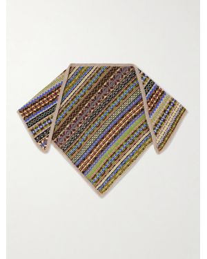 &Daughter Fair Isle Cashmere Scarf - White