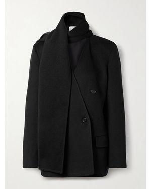 The Row Calitra Doppelreihiger Blazer Aus Kaschmir Mit Schal - Schwarz