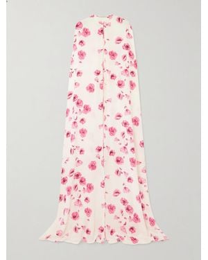 Emilia Wickstead Clarette Cape Aus Crêpe De Chine Aus Seide Mit Blumenprint - Pink