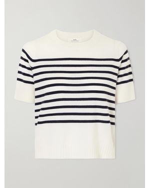 arch4 Dorian Striped Cashmere Sweater - White