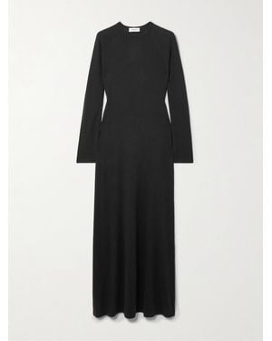 Lisa Yang Eliora Cotton And Cashmere-Blend Maxi Dress - Black