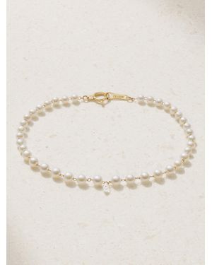 Mizuki 14-Karat, Pearl And Diamond Bracelet - Natural