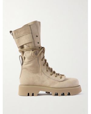 JW Anderson Suede Combat Boots - Natural