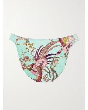 Skims Roberto Cavalli Signature Swim Mid-Coverage Briefs - Blue