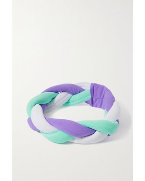 CORDOVA The Rope Tow Color-Block Braided Padded Jersey Headband - Blue