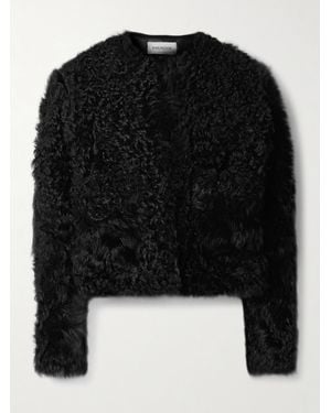 16Arlington Bia Cropped Shearling Jacket - Black