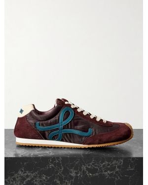 Loewe Ballet Runner 2.0 Logo-Appliquéd Shell, Suede And Leather Sneakers - Schwarz