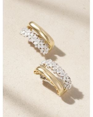 YEPREM Strada 18-Karat And Diamond Clip Earrings - Natural