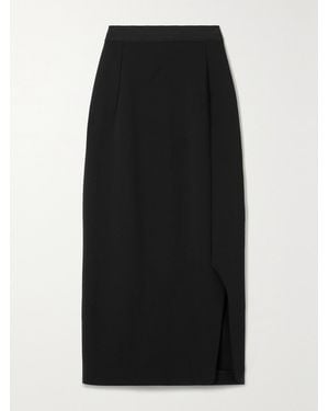 FFORME Sabreen Wool-Blend Gabardine Midi Skirt - Black