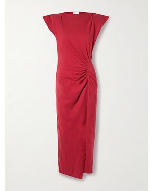 Isabel Marant Isabel Marant Nadela Cotton Draped Maxi Dress - Red