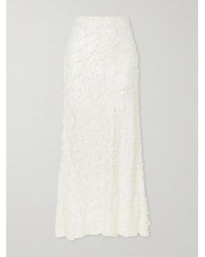 Gabriela Hearst Frei Fil Coupè Silk And Wool-Blend Maxi Skirt - White