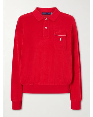 Polo Ralph Lauren Embroidered Cotton-Blend Terry Polo Jumper