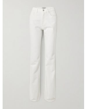 Coperni Embellished High-Rise Straight-Leg Jeans - White