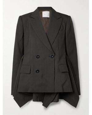 コート Sacai Balzer double-breasted wool and silk Sacai Balzer Double-Breasted Wool And Silk | Grailed