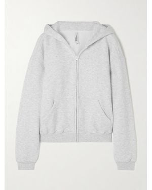 Skims Classic Zip Up Hoodie – Light Heather – Kapuzenjacke - Weiß
