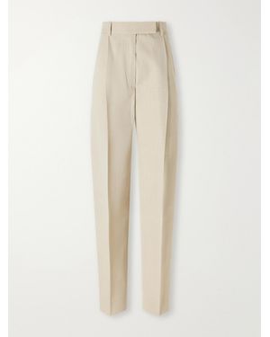 Rohe Daria Wool-Blend Wide-Leg Pants - Natural