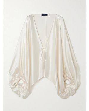 Sharon Wauchob Cul Oversized Silk-Satin Blouse - White