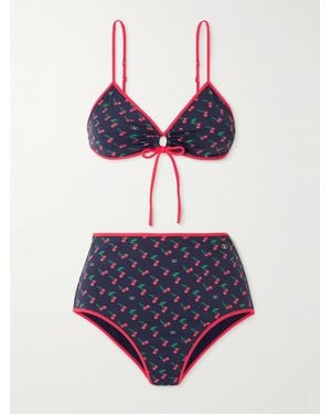 Valentino Garavani Printed Bikini - Blue