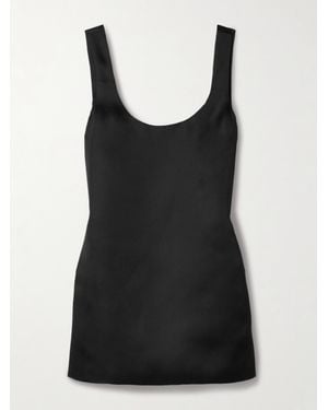 KHAITE Pranta Rückenfreies Minikleid Aus Seidengazar - Schwarz