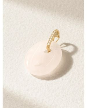 Jenna Blake Stone Mariner 18-Karat, Rose Quartz And Diamond Pendant - Neutre