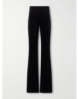 Costarellos Padra Cotton-Velvet Flared Trousers - Black