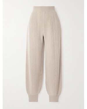 Loro Piana Plane Tree Hose Mit Schmal Zulaufendem Bein Aus Einer Gerippten Kaschmirmischung - Natur