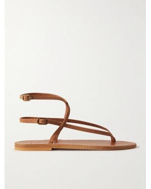 K. Jacques Abako Leather Sandals - Brown