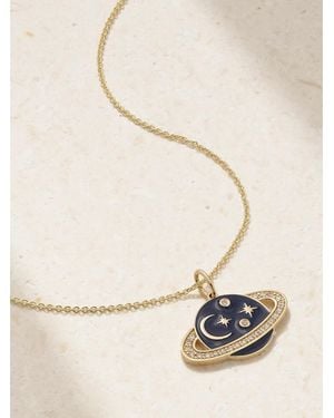 Sydney Evan Celestial 14-Karat, Enamel And Diamond Necklace - Natural
