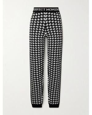 Perfect Moment Houndstooth Merino Wool Leggings - White