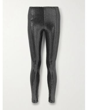 Isabel Marant Joshua Sequined Tulle Leggings - Gray