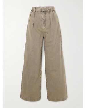 Loewe Bleached High-Rise Wide-Leg Jeans - Natural