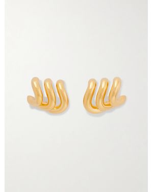 Balenciaga Loop Trio Goldfarbene Ohrringe - Mettallic