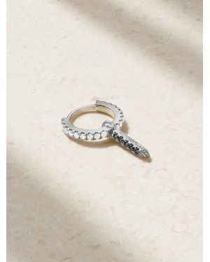 Maria Tash Eternity Bar 6,5 Mm Einzelne Creole Aus 18 Karat Weißgold Mit Diamanten Und Saphiren - Natur