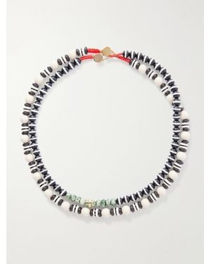 Roxanne Assoulin The Salt & Pepper Set Of Two Agate Beaded Necklaces - Metallic