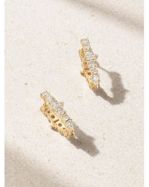 Ileana Makri Rivulet 18-Karat Diamond Hoop Earrings - Natural