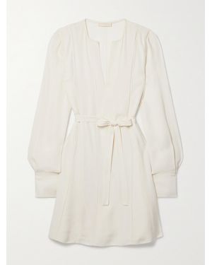 Ulla Johnson Daisy Belted Panelled Crepe Mini Dress - White