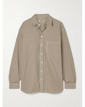 B Sides Nolan Striped Cotton-Poplin Shirt - Natural