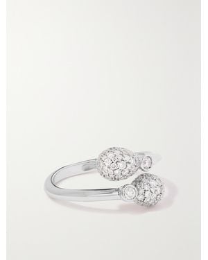 Faberge Emotion Ring Aus 18 Karat Weißgold Mit Diamanten Und Rubin